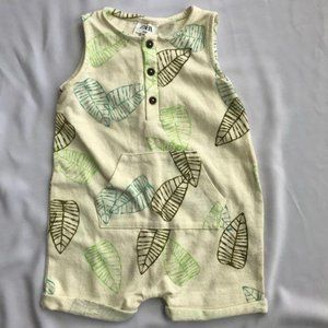 ZARA Unisex Baby Romper Palm Leaf Design 9-12M